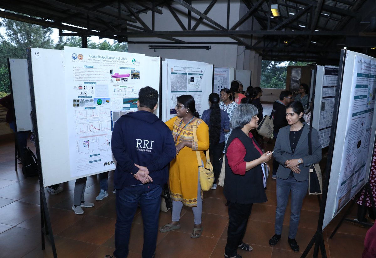 RRI_Bangalore's tweet photo. WOPI conference Day 2's last session consisted of talks on Quantum Tomograms, Optical Biopsy by various prominent Scientists &amp; on Scientific work of Prof Hema Ramachandran at RRI, concluding with Poster Presentations

@IndiaDST @PrinSciAdvGoI @srivaric  @TarunSouradeep @WOPI2022 https://t.co/VAJoKzR0kI