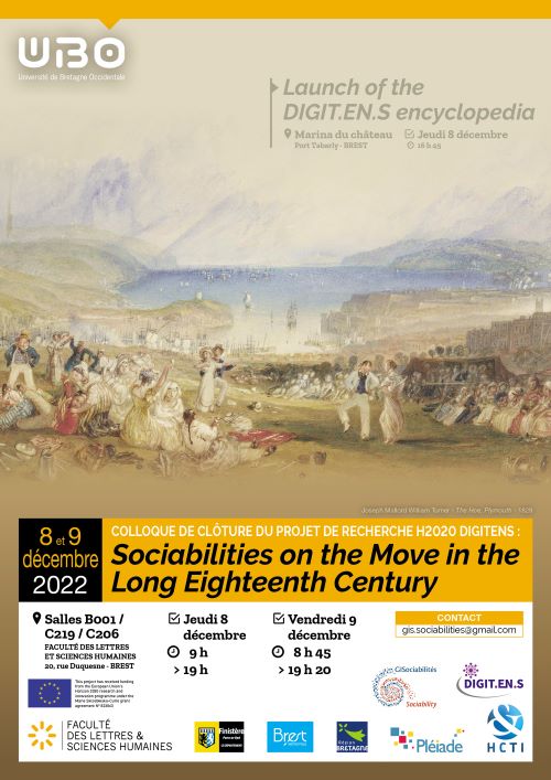 Join us tomorrow in Brest for the DIGITENS conference 'Sociabilities on the Move in the Long 18th c.' After 4 eventful years of scientific cooperation and sociability, this will be the closing event of the H2020 DIGITENS project! <a href="/GISociabilites/">GIS Sociabilités</a> <a href="/UBO_UnivBrest/">UBO - Univ. Brest</a> <a href="/laBnF/">La Bibliothèque nationale de France</a> <a href="/UkNatArcRes/">The National Archives Research</a>