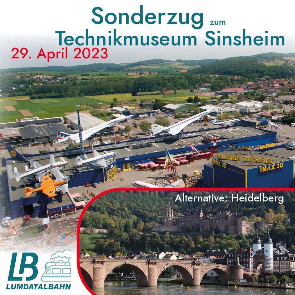 Lumdatalbahn e. V. (@lumdatalbahn_ev) on Twitter photo 7. Bahn-Erlebnis-Tag #Sinsheim und #Heidelberg. Jetzt Fahrkarte sichern u. Freude schenken. #Rabatt bis #Weihnachten sichern.
lumdatalbahn.de/7-bahn-erlebni…
Wir freuen uns auf Euch 🚂😃
#Sonderfahrt #Bahn <a href="/PRO_BAHN/">Fahrgastverband PRO BAHN</a>
<a href="/VCD_Hessen/">VCD Hessen</a> <a href="/Bahnkunden/">Bahnkunden</a> <a href="/ANZEIGER_NEWS/">Gießener Anzeiger</a> <a href="/LokalzeitGI/">Lokalzeit Gießen</a> <a href="/AnzeigerGiessen/">Giessener Anzeiger</a> 7. Bahn-Erlebnis-Tag #Sinsheim und #Heidelberg. Jetzt Fahrkarte sichern u. Freude schenken. #Rabatt bis #Weihnachten sichern.
lumdatalbahn.de/7-bahn-erlebni…
Wir freuen uns auf Euch 🚂😃
#Sonderfahrt #Bahn <a href="/PRO_BAHN/">Fahrgastverband PRO BAHN</a>
<a href="/VCD_Hessen/">VCD Hessen</a> <a href="/Bahnkunden/">Bahnkunden</a> <a href="/ANZEIGER_NEWS/">Gießener Anzeiger</a> <a href="/LokalzeitGI/">Lokalzeit Gießen</a> <a href="/AnzeigerGiessen/">Giessener Anzeiger</a>