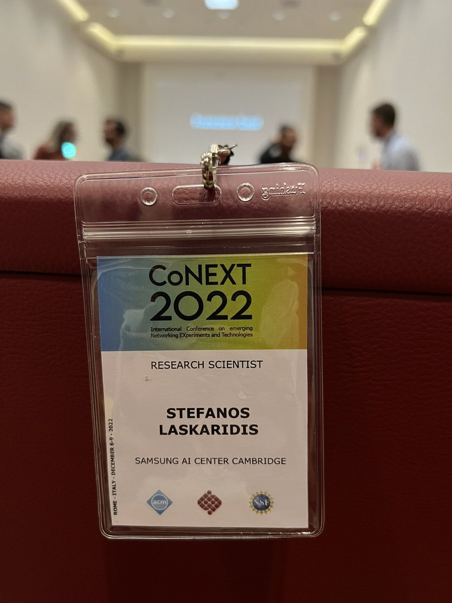 Steve Laskaridis (@stevelaskaridis) on Twitter photo Ciao Roma! Glad to be attending #CoNEXT2022. Join us on Friday at our <a href="/DistributedML/">DistributedML</a> workshop for some great talks and insights on the topic. Ciao Roma! Glad to be attending #CoNEXT2022. Join us on Friday at our <a href="/DistributedML/">DistributedML</a> workshop for some great talks and insights on the topic.