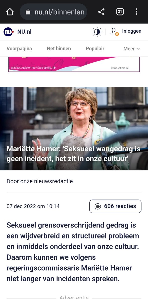 Ik denk dat Marriette niet vanuit ervaring spreekt als het gaat om lastig gevallen worden?
😉
#afgunst #wegmetnlcultuur #woke #nederlandop1 #seks