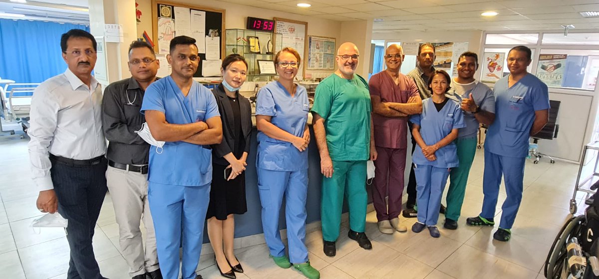 AsahiInteccMEA's tweet photo. 👏🏻 Great Success in the Workshop at Jeetoo Hospital, Mauritius.
Thank you so much for Dr. Chris Zambakides and HealthActiv Team !!!

#cardiology #PCI #CTO https://t.co/QYkNeoOlBk