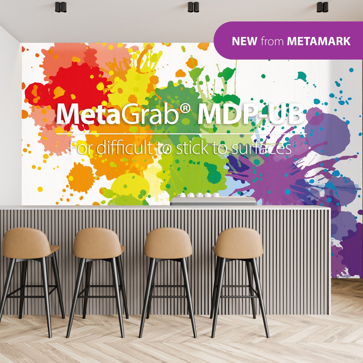 Metamarkuk's tweet image. NEW from Metamark! Metamark MDP-UB with MetaGrab® adhesive offers an ideal solution for textured, and difficult to stick to surfaces for promotional and retail applications. Tap here to find out more ow.ly/S0m150LXikq #indoorgraphics #indoorsignage #shopfloor #MetaGrab