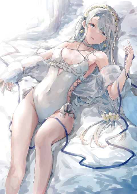 #今年も残りわずかなので今年一番伸びた絵を貼る見た絵描きさんも強制でやる 水着狭霧でした。衝撃でした。来年も描く。 