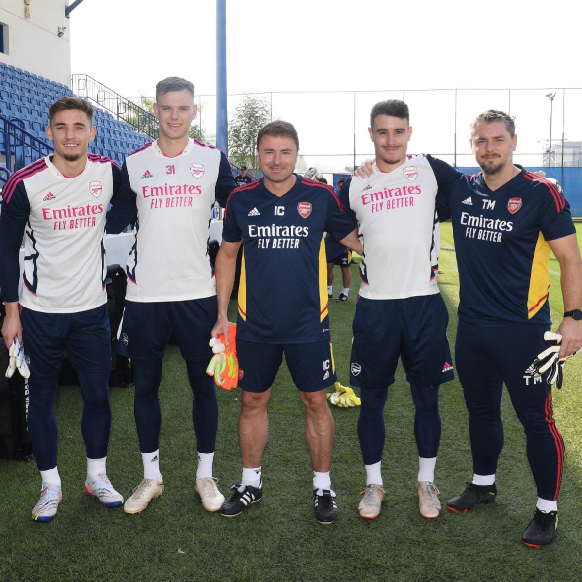 Arsenal's tweet photo. Goalkeepers’ Union 🧤 https://t.co/TLdXNjctMs