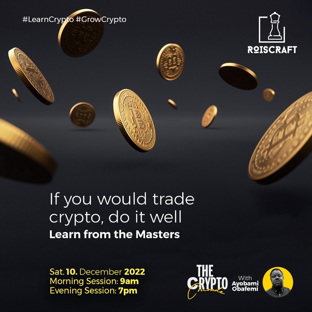 humairehhassan's tweet image. Don&apos;t miss out on the opportunity to learn how you can trade crypto and make more money. 

This is your chance to learn  how to trade crypto without always losing money.
I will be joining the free webinar &apos;The Crypto Crusade&apos; on the 10th of December.

#LearnFromTheMasters