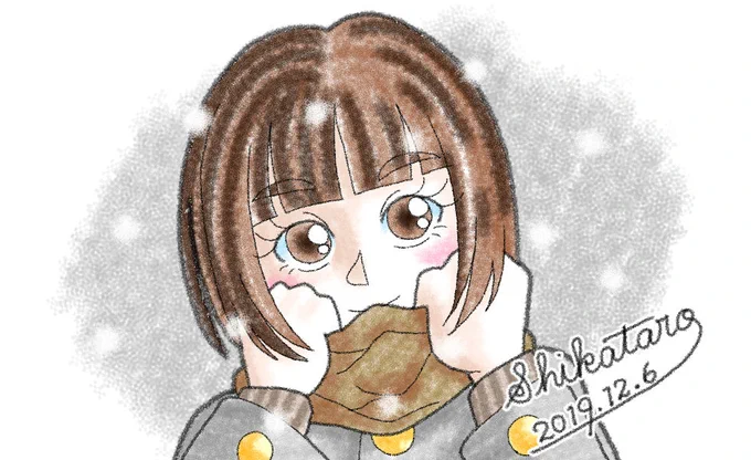 寒くなってきたねみたいな感じ過去絵#イラスト #オリジナル #CLIPSTUDIOPAINT 