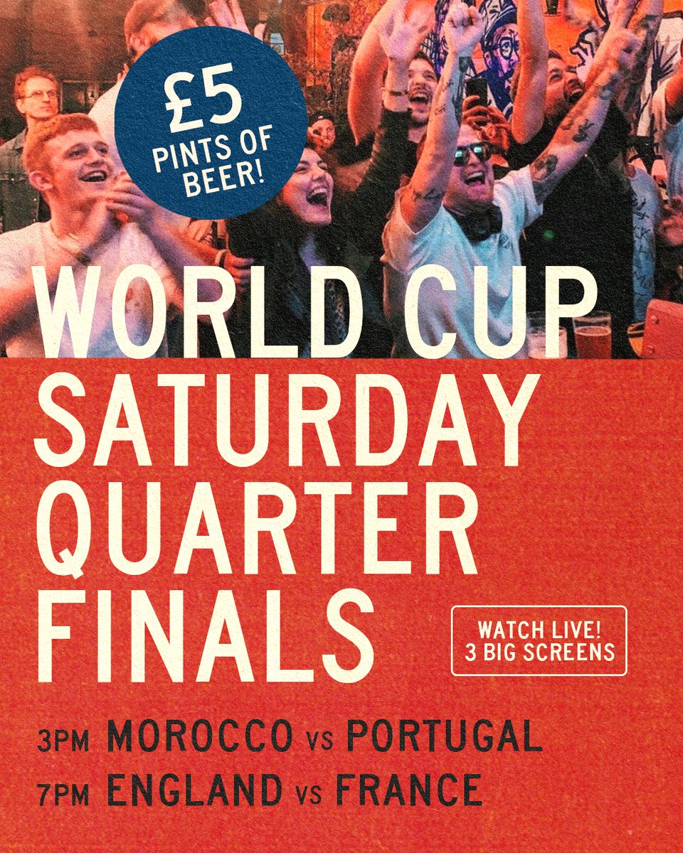 OldStreetBrews's tweet image. Join us for the Quarter Finals on Friday &amp;amp; Saturday!! Bookings essential, England game is almost fully booked. Link in BIO.

#oldstreetbrewery #worldcup2022 #watchparty#livesport #sportandbeer #englandworldcup #craftbeer #londoncraftbeer #beer #londonist #eventslondon