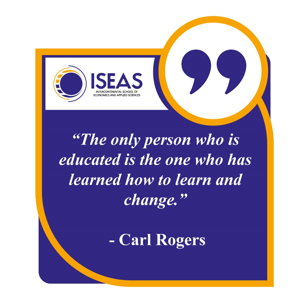 IseasUniversity's tweet photo. “The only person who is educated is the one who has learned how to learn and change.”— #CarlRogers.
@ISEASUniversity is committed to prepare global citizens that will continuously grow, adapt to change &amp; create new opportunities! 👨‍🎓 👩‍🎓 
👉 Visit: https://t.co/xx4ladiL2s #learn https://t.co/Ur0fE8jWAR