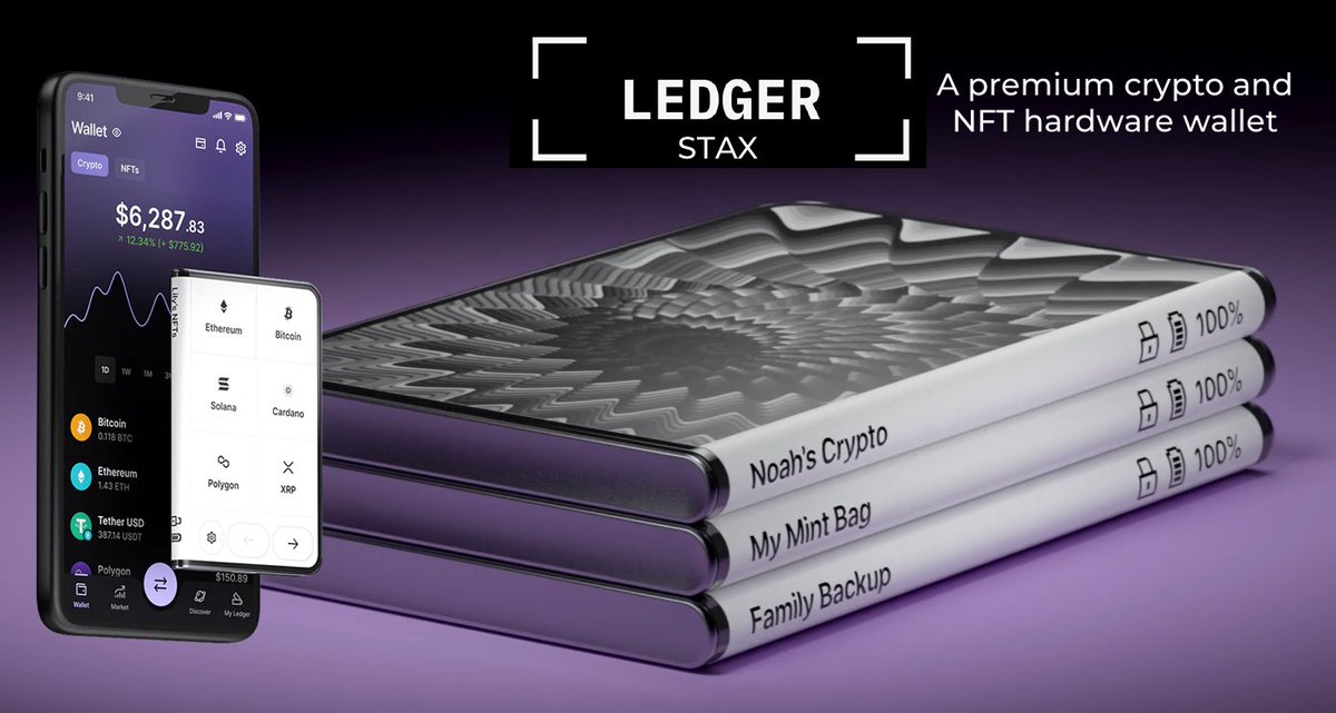 stedas's tweet photo. Protect your digital assets with Ledger Stax 
Ledger Stax - a new premium crypto and NFT wallet by @Ledger

Pre-order here:
👉https://t.co/SRuiNym0Va https://t.co/AMXhjKzDwS