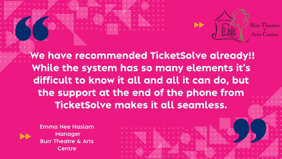 ticketsolvers's tweet photo. We would like to give a big thank you to @BirrTheatre for their kind words. What a wonderful way to brighten the Ticketsolve Team's day! 🤩🙌 #Ticketsolving #TicketsolveCommunity https://t.co/ZIJeAit50Y