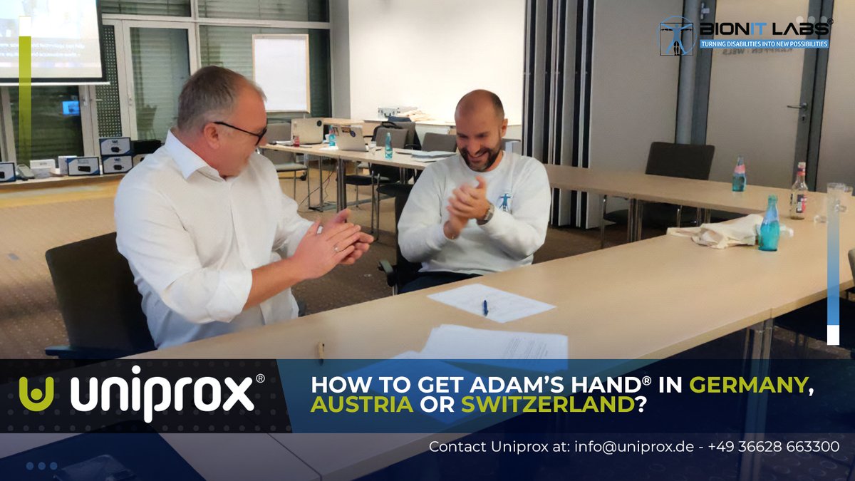 Adams_Hand_'s tweet photo. 🦾🚀 THE #ADAMSHAND HAS ITS FIRST OFFICIAL #DISTRIBUTOR IN #EUROPE!

We’re really happy to announce that #Uniprox, will act as exclusive distributor of The Adam's Hand on the #German, #Swiss and #Austrian markets.

🦾Our #BionicRevolution has just begun! #BionITLabs #BionicHand https://t.co/qSE6I2spME