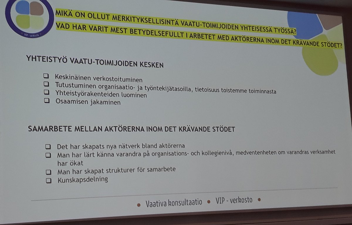 Mikä on ollut merkityksellisintä Vaatu-toimijoiden yhteisessä työssä?
