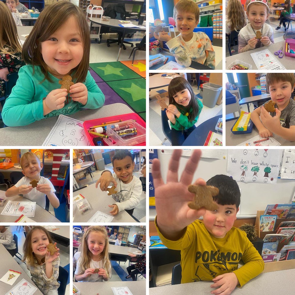 SES_WJCC's tweet photo. If you give a kid a cookie…. What bite will they take first? These kindergarteners tested it out and graphed each bite. ❤️🍪 #seastarnation #wearewjcc #gingerbreadweek https://t.co/Pg8zuNEFPm
