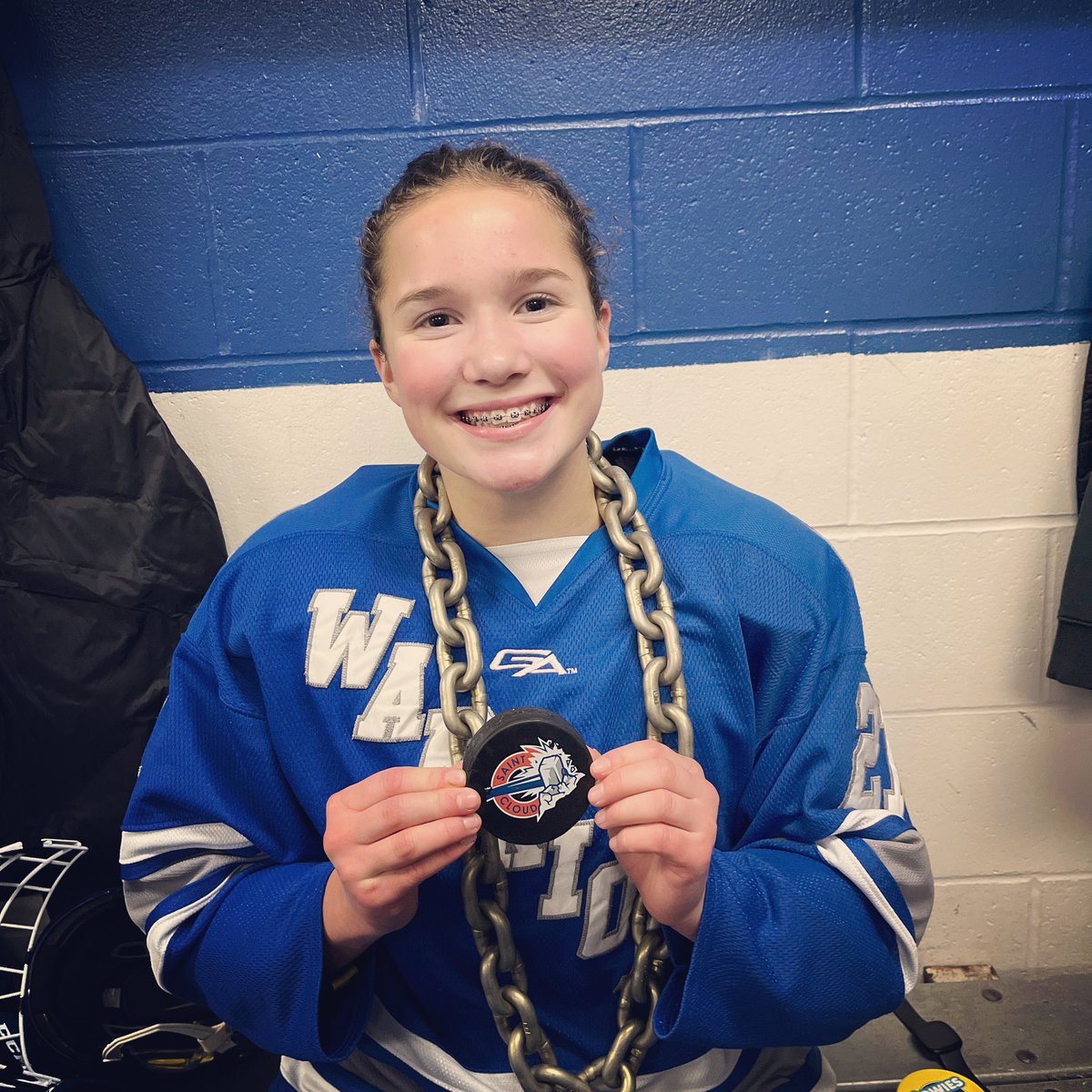Congratulations to Levi LeMieur on scoring her first Varsity goal last night in our 5-0 win vs St.Cloud! Way to go, Levi! #GoWarriors!!