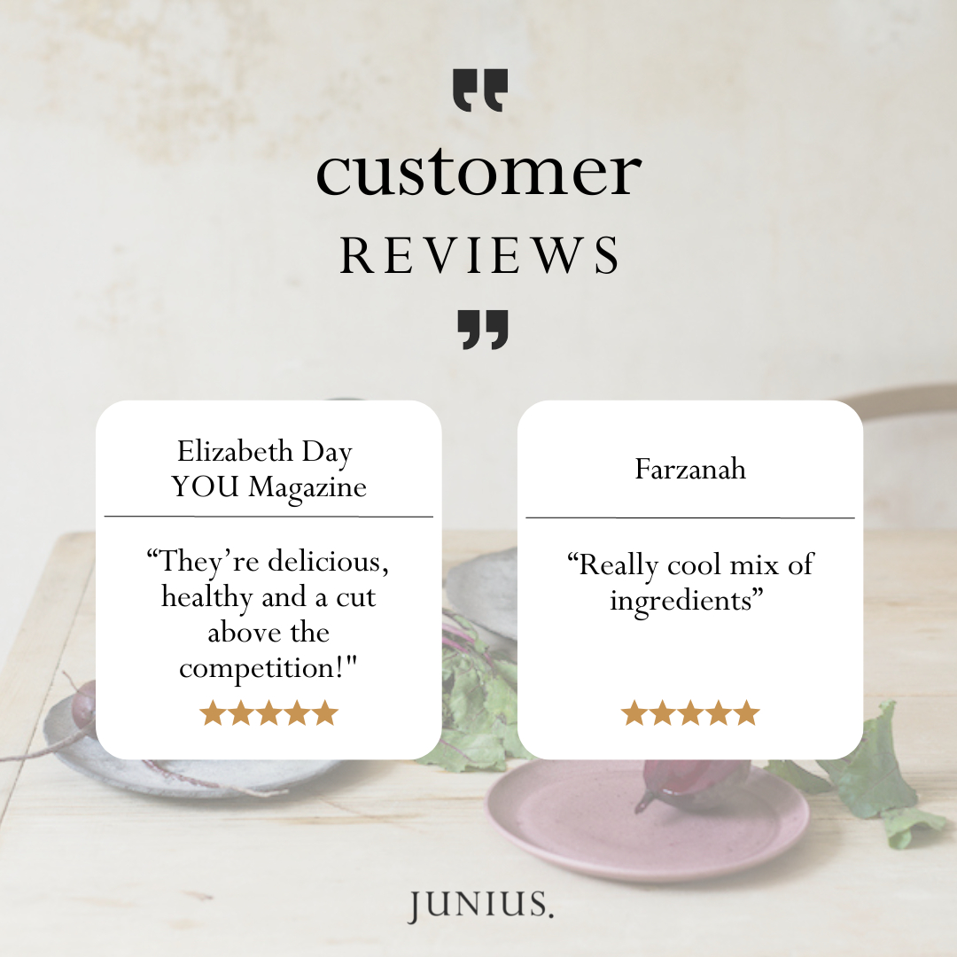 wearejunius's tweet image. 🤩 "They're delicious, healthy and a cut above the competition" - YOU Magazine. 

🤩 "Really cool mix of ingredients" 

We pride ourselves on our blend of special hero ingredients that make our juice different from the average juice you see on the shelves.