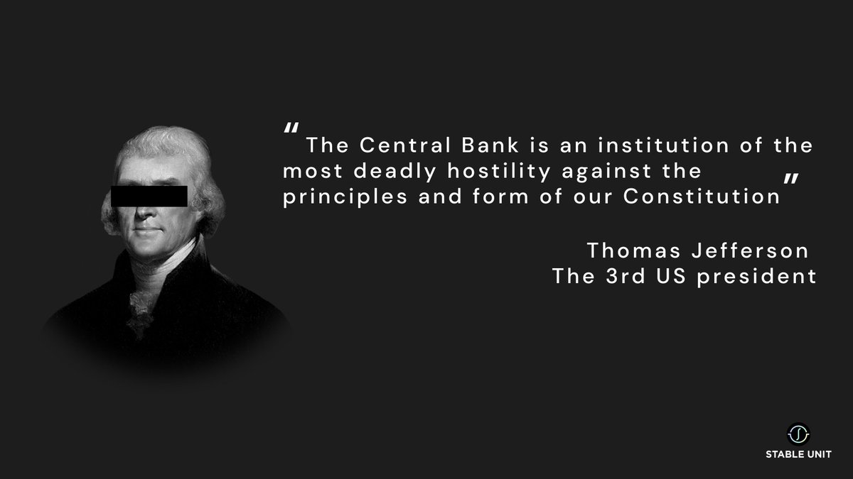 stableunitdao's tweet photo. Through Bitcoin, Satoshi opened the door for a way to fight against central banks and centralization. 

Money needs to be decentralized, stablecoins need to be decentralized and that's what we're achieving through $USDPro https://t.co/EYRFbfUKAV