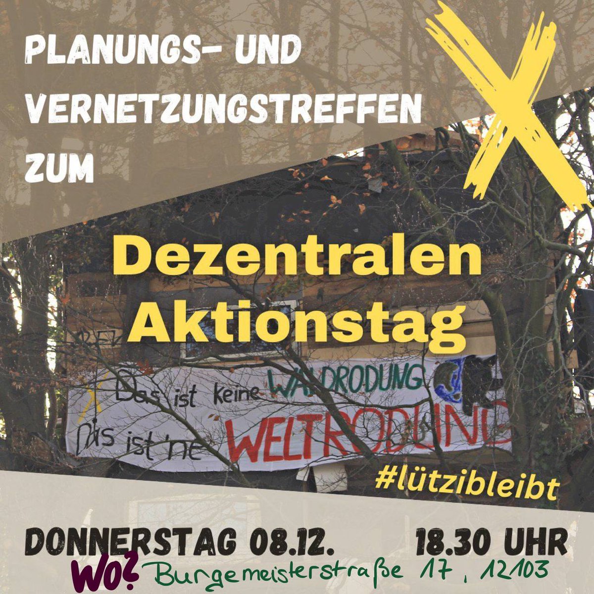 Am 8.12 (morgen!) findet ein #LuetziBleibt Aktionstag statt! 🔥✊💛