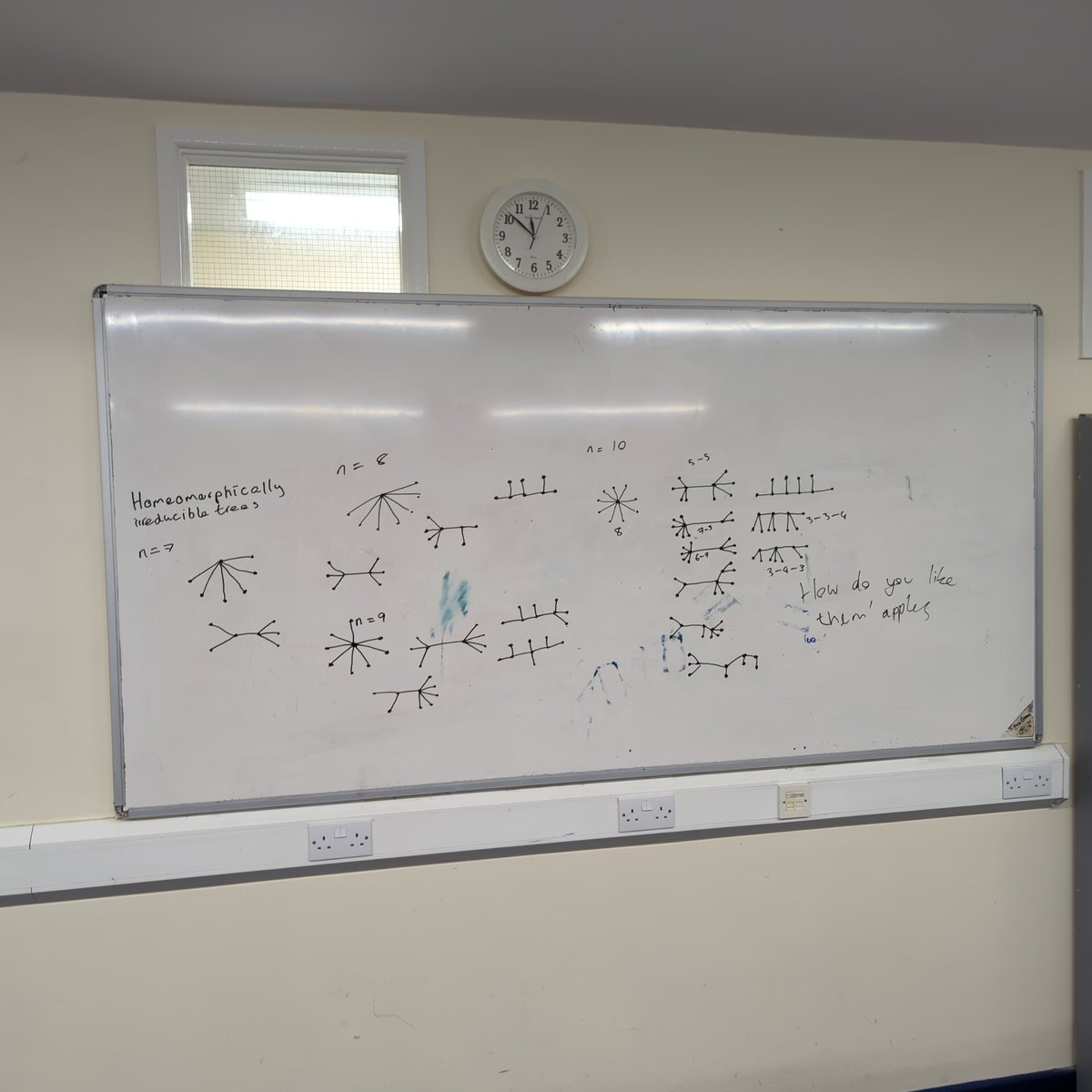 MathsQeh's tweet photo. As a special Christmas treat, year 12 @QEHSchool students were working on the "trees" problem from the film Good Will Hunting.

Loads of creative and mathematical conversations, as well as a lot of love for #MattDamon.

#iteachmath #maths https://t.co/EPeQyX3Sil