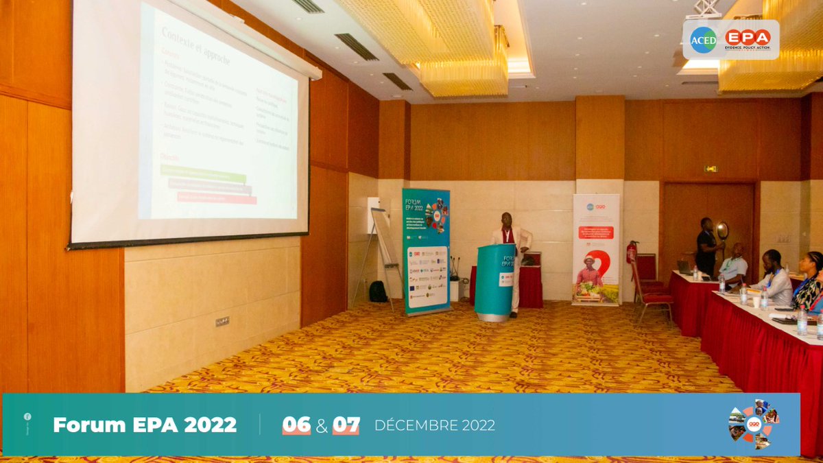 Forum EPA 2022
 #Encours 
Session parallèle : Renforcement de l’utilisation des semences maraichères - Cadre institutionnel et feuille de route
Par Dr. <a href="/donaldhouessou/">Donald HOUESSOU</a> , ACED
#ACED #ForumEPA2022