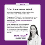 Image for the Tweet beginning: #NationalGriefAwarenessWeek

Losing a loved one can