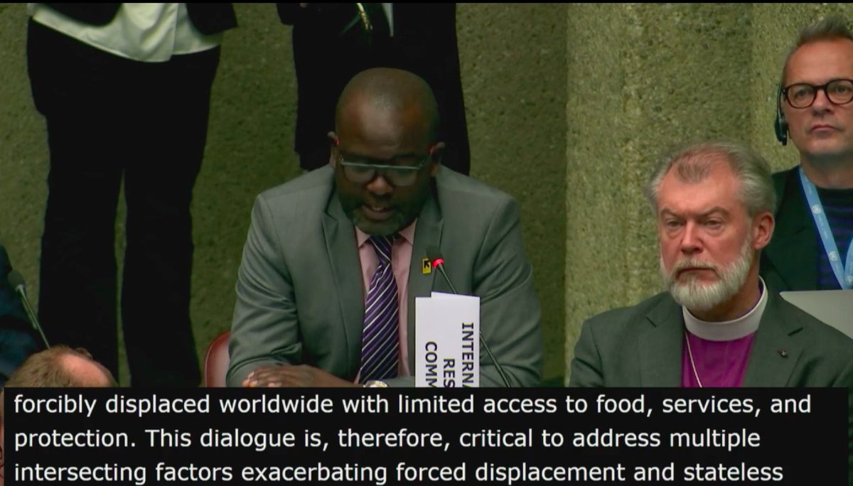 ICVA_Displaced's tweet photo. "#Displaced &amp; #Stateless people struggle to access rights. #UNHCR has a unique role to engage with development actors, ensuring protection standards are fulfilled" #NGO Statement at #HCDialogue https://t.co/au1D7bmzgX Thanks Victor Odero of @RESCUEorg for delivering &amp; NGOs inputs https://t.co/l0hPw3fIgL