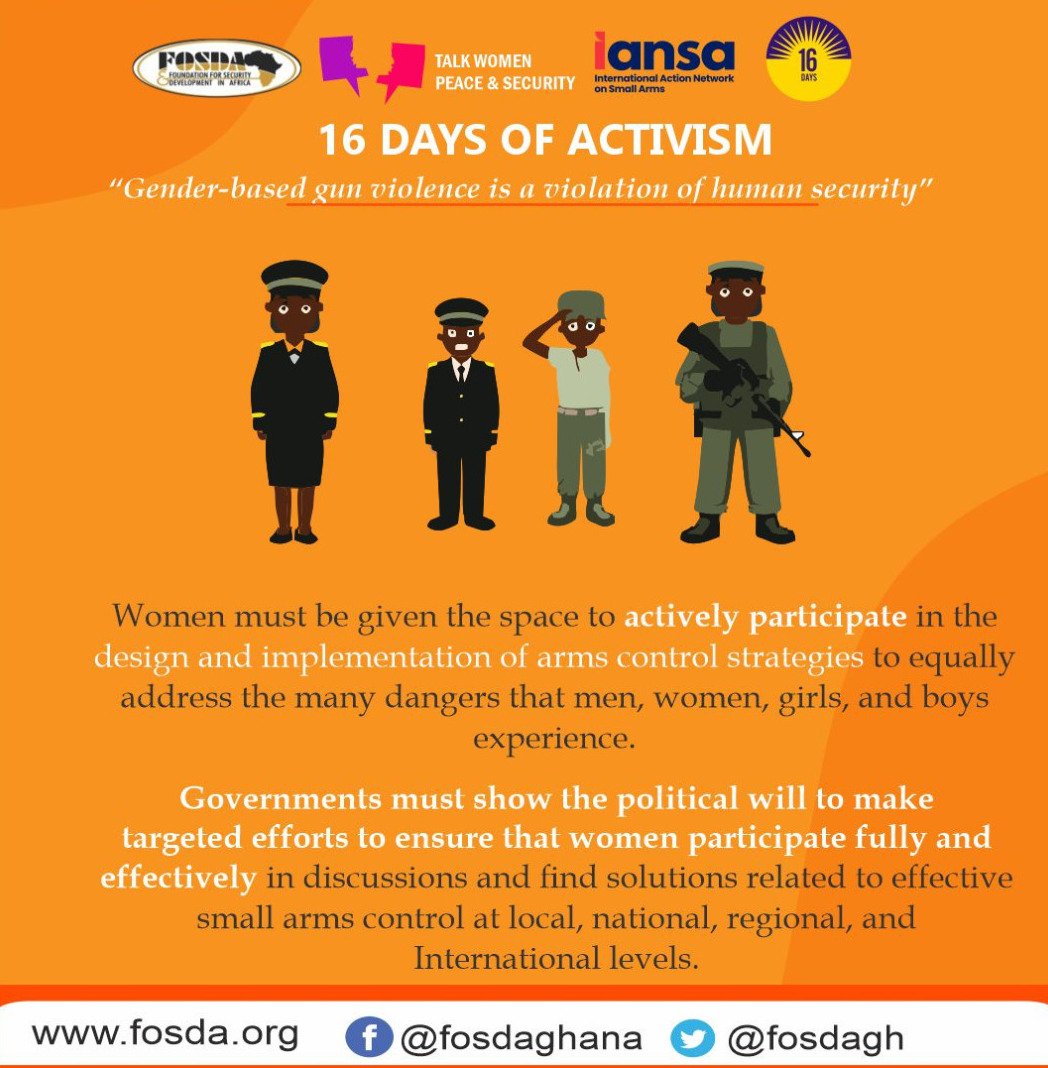 CWpenu's tweet photo. Day 13, inclusive involvement in arms manufacturing, regulating and policy formulation and implementation.
@fosdagh @ysdghana1 @NNYOG_GH @GhanaY4p 

#16DaysofActivism2022 
#16DaysOfActivismAgainstGBV https://t.co/yVfXOoswSA