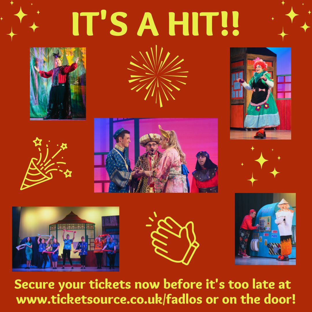 It's official - we're a hit!! 😁🧞🎁

With shows daily until the 10th December at The Fakenham Community Centre starting at 7.30pm - you'll not miss an opportunity! 😁🧞🎁

Please spread the word!

Tickets are available here: ticketsource.co.uk/fadlos  or on the door!