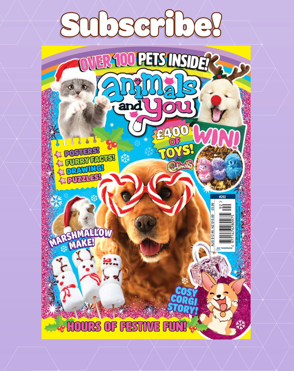 Looking for gift #inspiration for your little one? 🎁

Subscribe to get every issue of Animals and You delivered straight to your door! 💖

Get your paws on your Animals and You subscription here: bit.ly/3VSgTNo 🐾