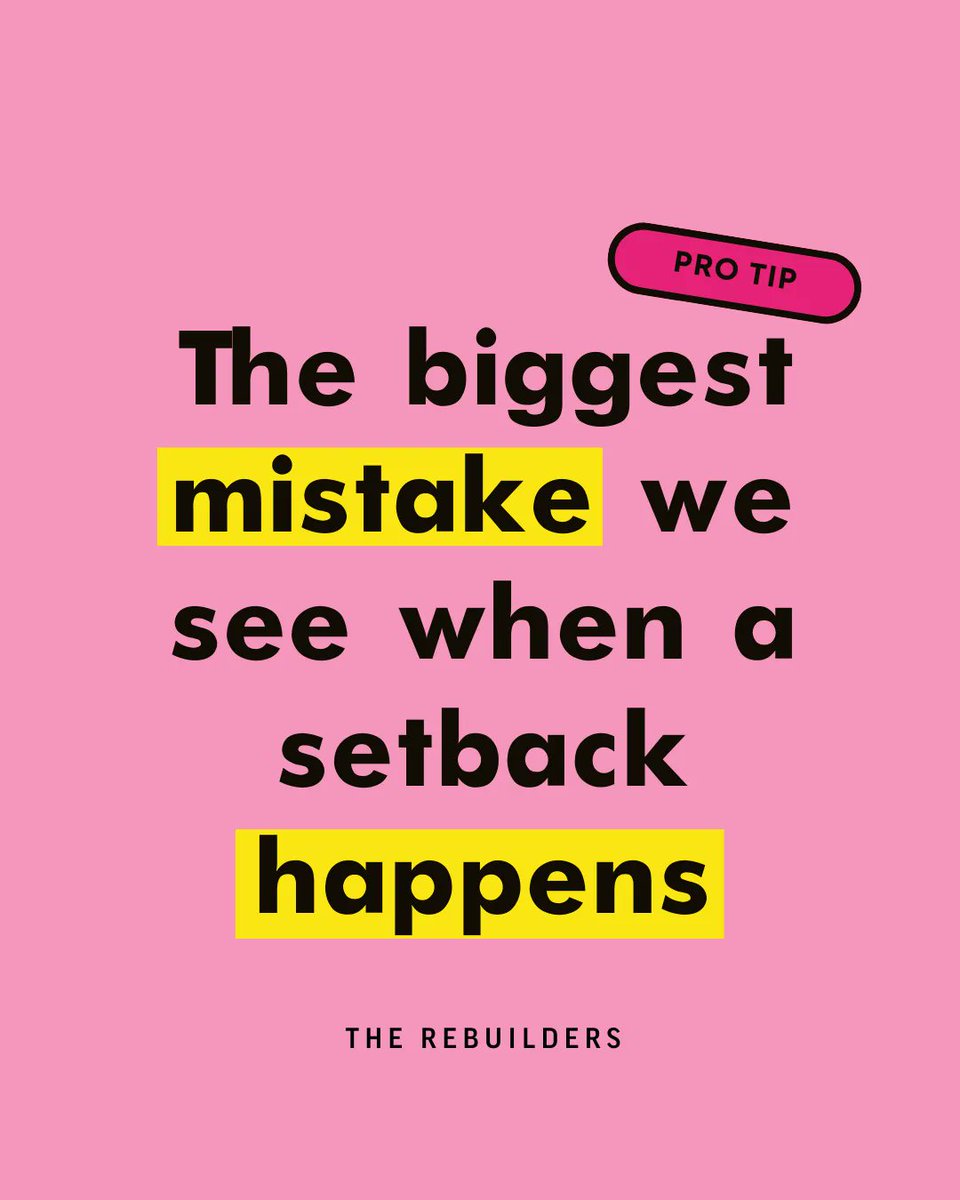 RebuildersThe's tweet photo. When a setback happens, it's expected that the first response is to get going on a new path immediately.

Try to allow time to come to terms with what has happened.

Find tips on going from setback to bounce back in The Rebuilders book. 
https://t.co/0XT5efHCmB 

#Leadership https://t.co/IoQAVITrsX