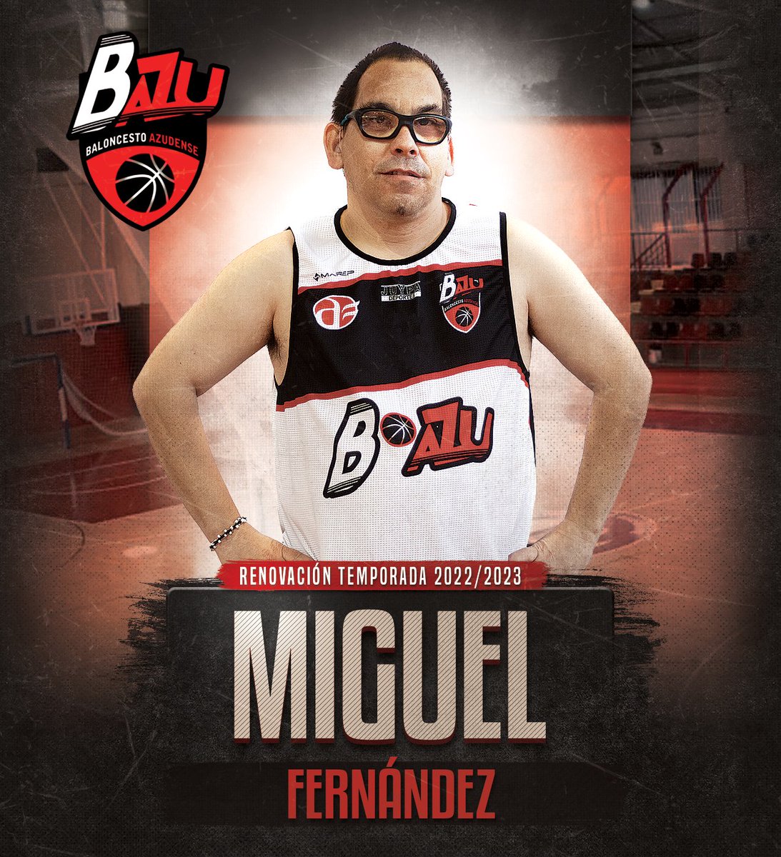 [Renovación] Le decimos "¡¡hola!!" al miércoles con Miguel Fernández, que renueva con el equipo de nuestros chicos y chicas <a href="/ADAAzuqueca/">ASOCIACIÓN ADA</a>.
¡Bienvenido de nuevo, Miguel!
#BAZUADA🏀