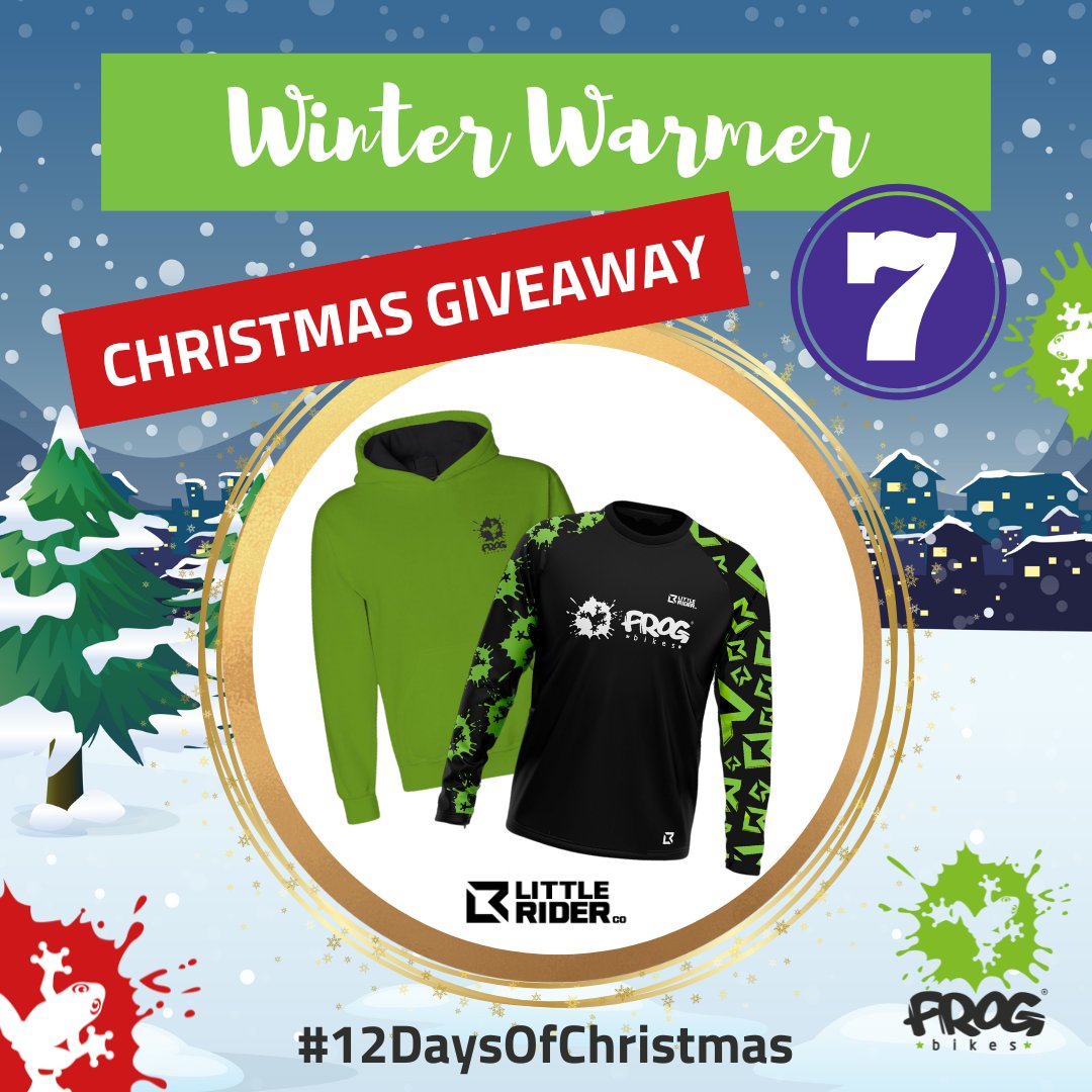 🎄IT'S THE #12DAYSOFCHRISTMAS COMPETITION!🎄
Win a new prize each day! ONE day to enter!

Day 7 - #Win a Frog hoodie &amp; <a href="/LittleRiderCo/">Little Rider Co</a> x Frog Bikes tech jersey 👌

👉TO ENTER Comment with ❄️ emoji

T&amp;Cs APPLY: ow.ly/vL4250LGJIb
#frogbikes #competition #prizedraw #littlerider