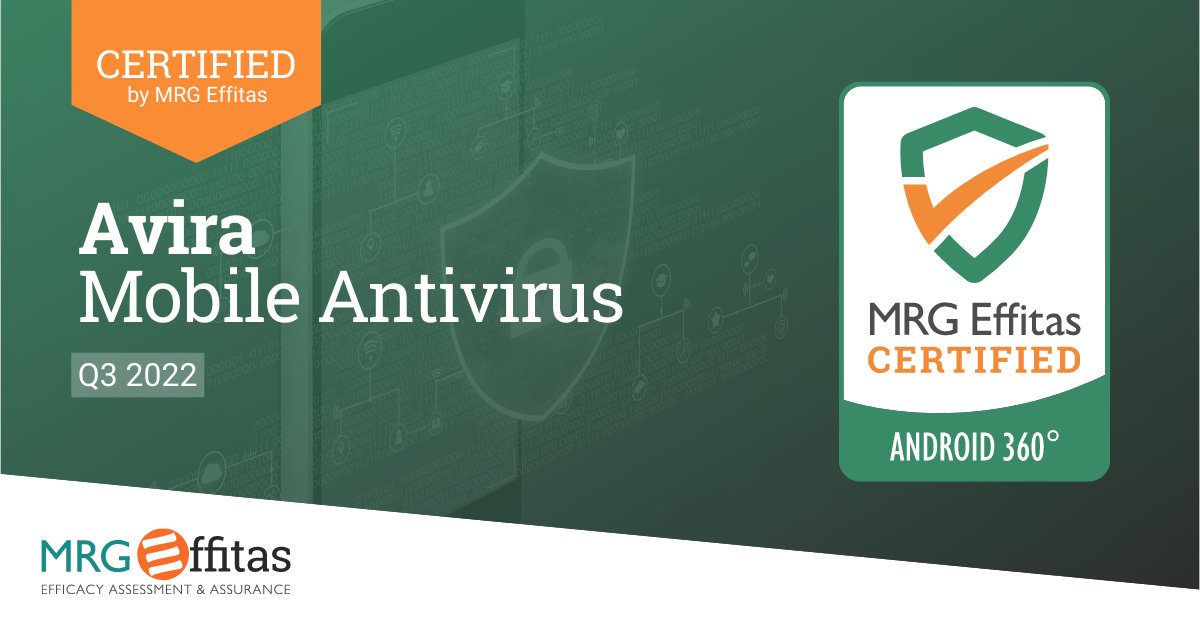 mrgeffitas's tweet image. Many congratulations to the @Avira team for their Mobile Antivirus gaining certification our Android 360° Efficacy Assessment for Q3 2022! 📱🔒

View the report in our test centre: mrg-effitas.com/test-library/

#AndroidSecurity #AVTest #AndroidAV