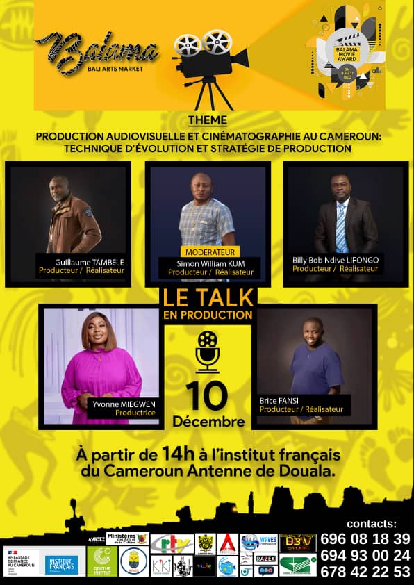 IFCameroun's tweet image. #IFCDOUALA
L'IFC accueille l'édition 2022 du #BALAMA (Bali Arts Market) du 8 au 10 décembre.
Au programme : 
- Masterclass
- Talk
- Projections de films
- Concerts

Infos : 696 08 18 39 / 694 93 00 24 / 678 42 22 53 

@BalamaOfficiel