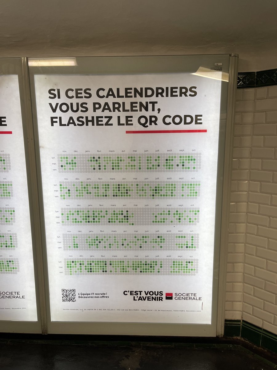 Recrutement geek dans le métro pour <a href="/SocieteGenerale/">Societe Generale Group</a> #RH #IT #GitHub