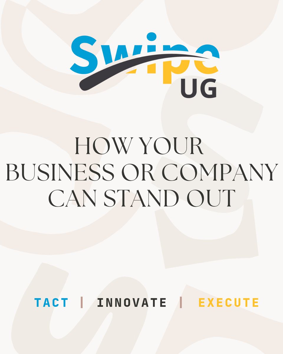 SwipeUg's tweet photo. This is one way to STAND OUT &amp; be UNIQUE.
●
●
●
Look no further and Contact us on; swipeug@gmail.com.

Share this Post.

#standout #swipeug #digitalmarketing #contentstandingout #socialmediafeed #branding #tact #digitalmarketingagency #marketing #follow #design https://t.co/nytKpYIAfR