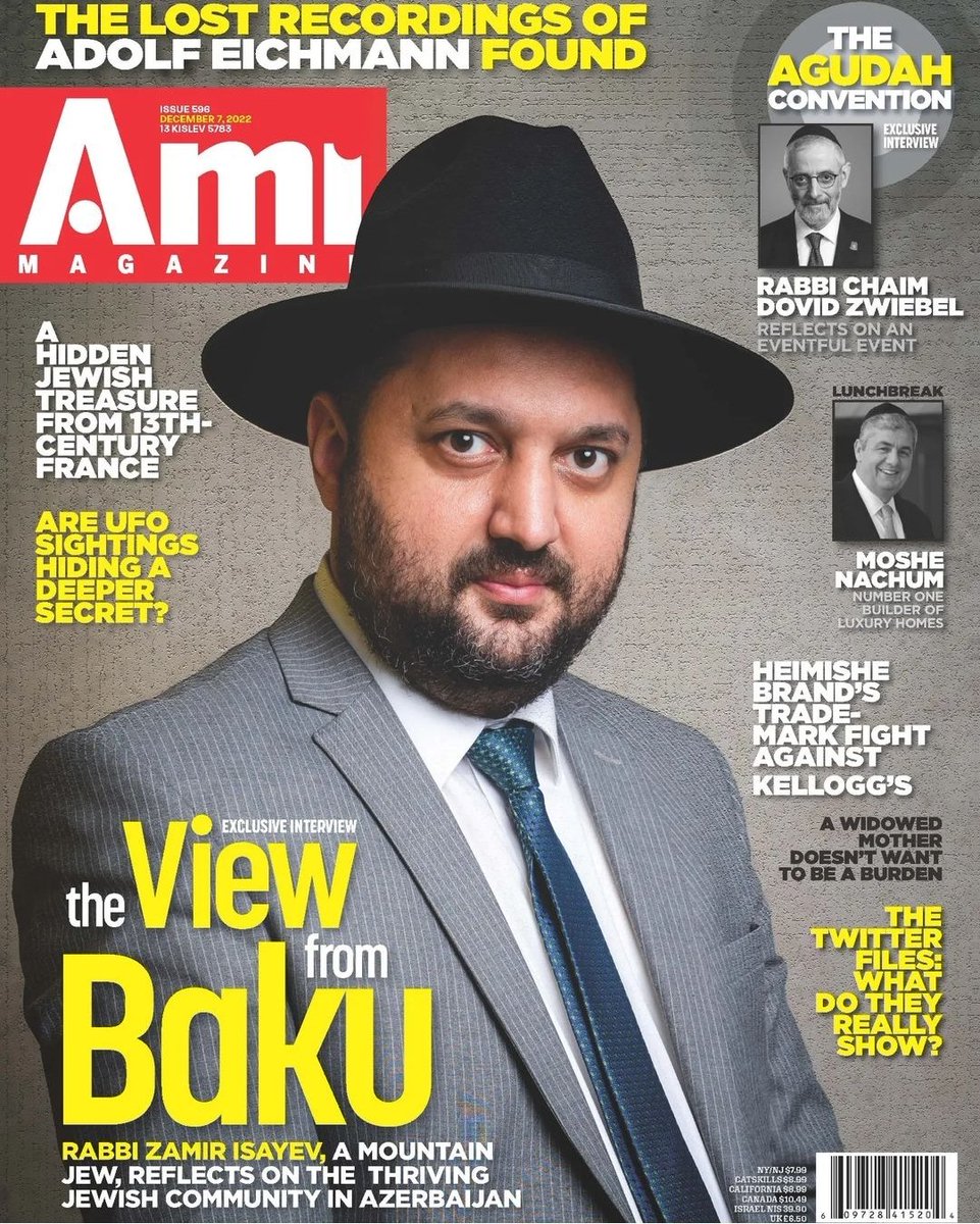 RabbiZamir's tweet photo. My other extensive interview published today in the most influential Jewish - Orthodox magazine in the 🇺🇲 and 🇮🇱 . The magazine has a very large readership. In the interview, I talked about 🇦🇿, our beautiful multicultural environment and about the Azerbaijani Jewish community. https://t.co/cJDNJgy6Wz