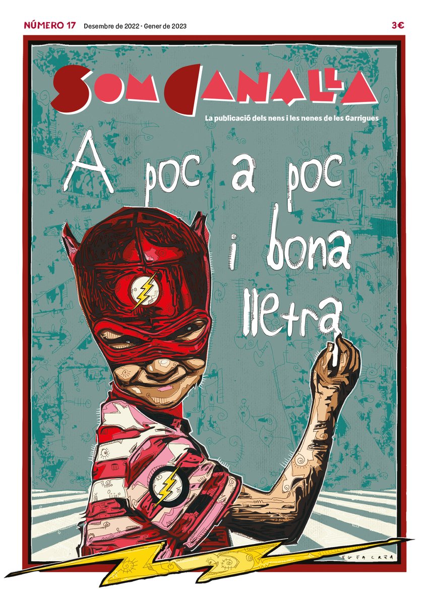 somgarrigues's tweet photo. I avui també toca SomCanalla, el primer del curs. Aquesta n'és la portada, il·lustrada per l'artista arbequí @egeacrea: https://t.co/gA5gnQ7HMH