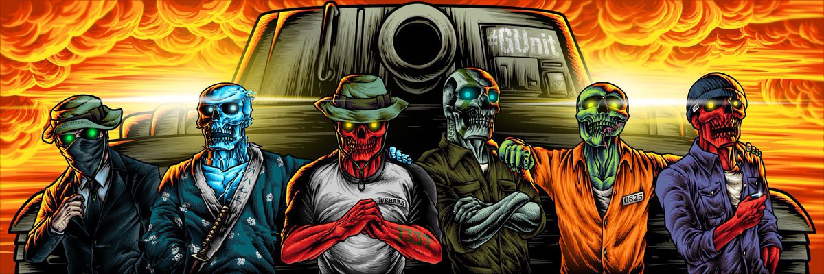 slingoorio's tweet photo. We must all hang together, or, most assuredly, we shall all hang separately. 

Grateful for everyone. 

@Deje787 @DigimanNft @uehaahaa @Punk3982 @mangchinance from left to right. 

#GUnit #GenuineUndead #UndeadArmy https://t.co/kMwwP0jjbb