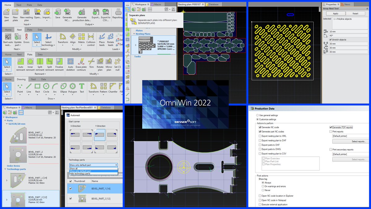 OMNIWIN 2022 REL 2 AVAILABLE!

New features and improvements:
•Ribbons
•Separate Plans 
•Enhanced Array Nest Function 
•New Functions for Technology Parts
•Toolpath in CAD Mode
•NC Code for Parts 
•and many more!

#OmniWin #cadcam #nestingsoftware #messersoft