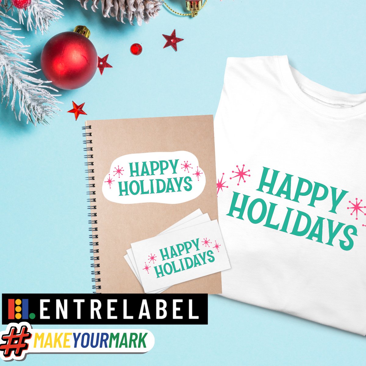 EntreLabel's tweet image. From ordinary work days and celebratory holidays, EntreLabel has got you covered!

Holiday greetings to everyone from the EntreLabel Team! 

Shop now online at entrelabel.com!

#MakeYourMark with #EntreLabel!

#customstickers #labelsph #customshirts #holiday #christmas