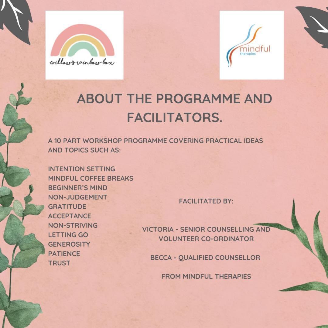 Willow’s Rainbow Box (@willowsrainbow) on Twitter photo In collab with <a href="/MindfulnessNCL/">MindfulTherapies</a> - a new series of 10 workshops for pregnancy after loss. Please share - families can attend also if they are unable to donate. Tyne & Wear based!! <a href="/miscarriage4men/">Miscarriage For Men</a> <a href="/Ward40RVI/">Ward 40 Gynaecology</a> <a href="/NewcastleHosps/">Newcastle Hospitals</a> <a href="/NorthumbriaNHS/">NorthumbriaNHS</a> <a href="/NTCouncilTeam/">North Tyneside Council</a> <a href="/ConnectedVoiceL/">Lisa Goodwin</a> In collab with <a href="/MindfulnessNCL/">MindfulTherapies</a> - a new series of 10 workshops for pregnancy after loss. Please share - families can attend also if they are unable to donate. Tyne & Wear based!! <a href="/miscarriage4men/">Miscarriage For Men</a> <a href="/Ward40RVI/">Ward 40 Gynaecology</a> <a href="/NewcastleHosps/">Newcastle Hospitals</a> <a href="/NorthumbriaNHS/">NorthumbriaNHS</a> <a href="/NTCouncilTeam/">North Tyneside Council</a> <a href="/ConnectedVoiceL/">Lisa Goodwin</a>