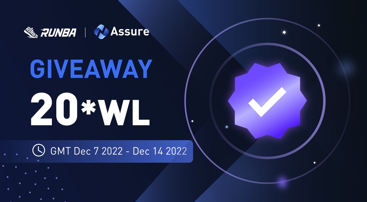 Assure_pro's tweet photo. 🎁#Giveaway<> #Assure X @Runbaofficial

💥20 whitelists

✅Follow @Assure_pro &amp; @Runbaofficial
✅JOIN: https://t.co/P38xOkQEcV
🕙Time: Dec 7 -  Dec 14, 2022, GMT

❤️ RT  @ 3 

#Airdrop #Cryptocurency #BTC https://t.co/5WINJ1DDrR