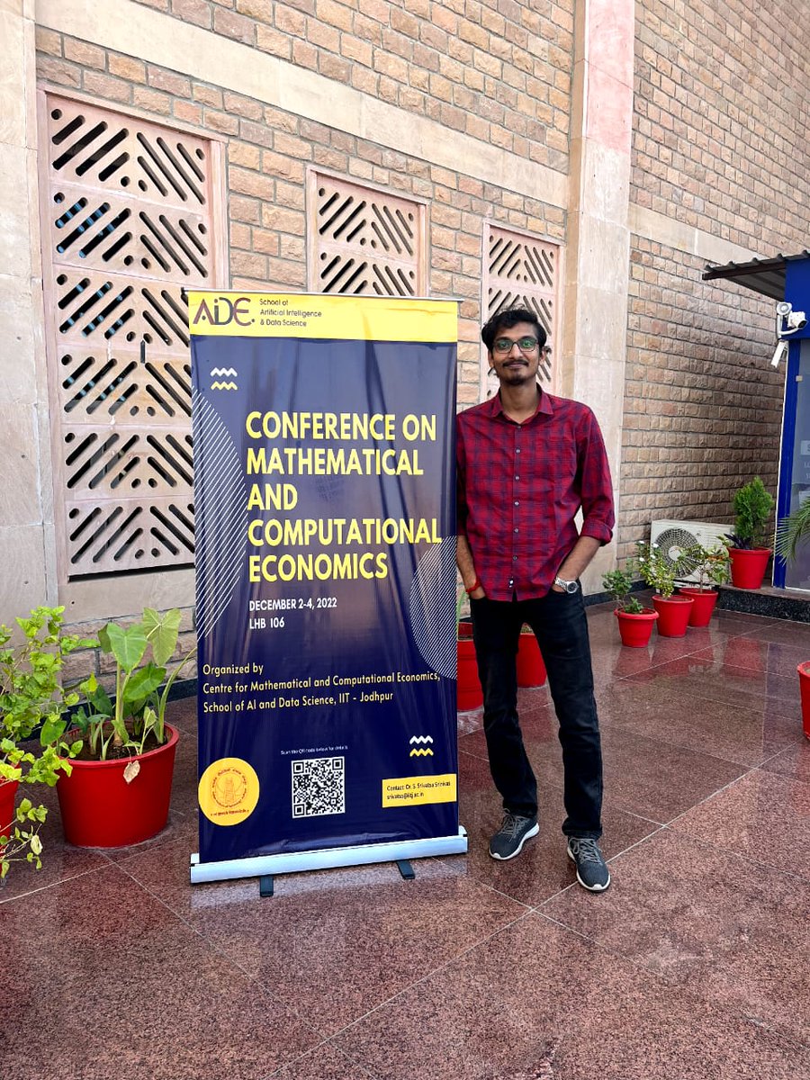 subhajit__p's tweet photo. Presented poster at Conference on Mathematical and Computational Economics organized by @CMCE_iitj 

Thanks @CMCE_iitj for the opportunity and for arranging the conference. https://t.co/L5UjaOXrNq