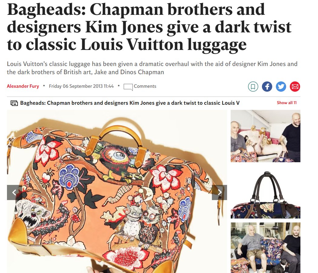 Bagheads: Chapman brothers and designers Kim Jones give a dark twist to  classic Louis Vuitton luggage, The Independent