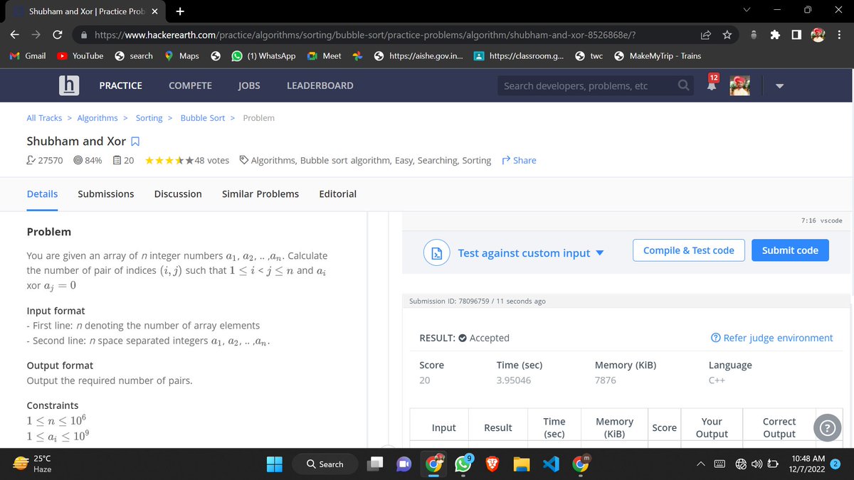 shivamBorse15's tweet image. #dsaindecember 
Day 7
 #challenge_day_2
Try to solve some problem on Hackerearth
#acmdypiemr #dsaindecember 
@acmdypiemr
  
#DAY7