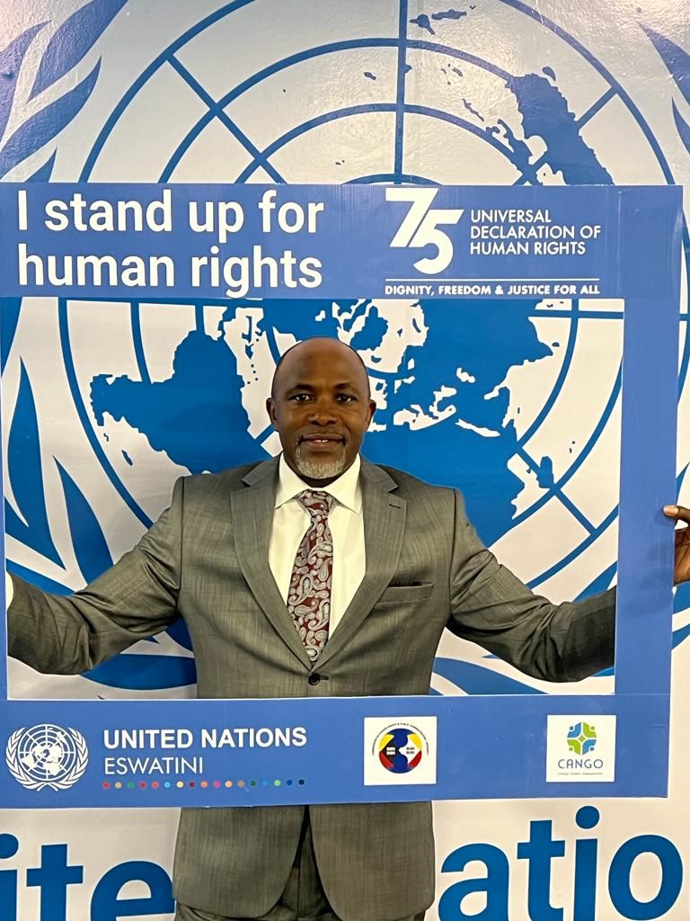 UNEswatini's tweet photo. Happening Now: Human Rights Day Roundtable for Eswatini policymakers as part of the commemoration of Human Rights Day and the launch of the 75th anniversary of the Universal Declaration of Human Rights. 
#UDHR75 
#Istandupforhumanrights https://t.co/UAA7JCDRur