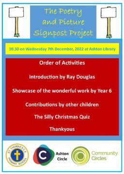 Very excited to be joining Ray Douglas and the children from St Thomas’s to see their poetry project supported by our Small Sparks fund