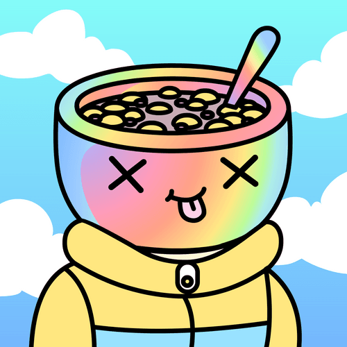 CerealClubBot's tweet photo. CEREAL #3766 bought for 0.10 ETH by Yeahyou27_playplay from cyaganyne https://t.co/P6cKJMk1PA https://t.co/RQPxnIHhcg