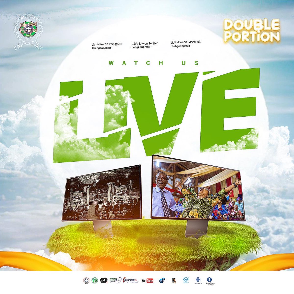 PastorEAAdeboye's tweet photo. Welcome to day 3 of the 2022 RCCG Holy Ghost Congress. Today we proceed with the “Healing Virtues”.  God’s servants are ready to dish out what God has invested in them for us, dont miss it!

Day 3
#HGC2022
#DoublePortion https://t.co/KL8pi0C8lp